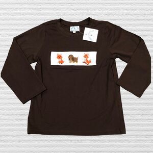 Smock it Like It’s Hot Fox And The Hound Tee Shirt Size 7 NWT Fall Long Sleeve